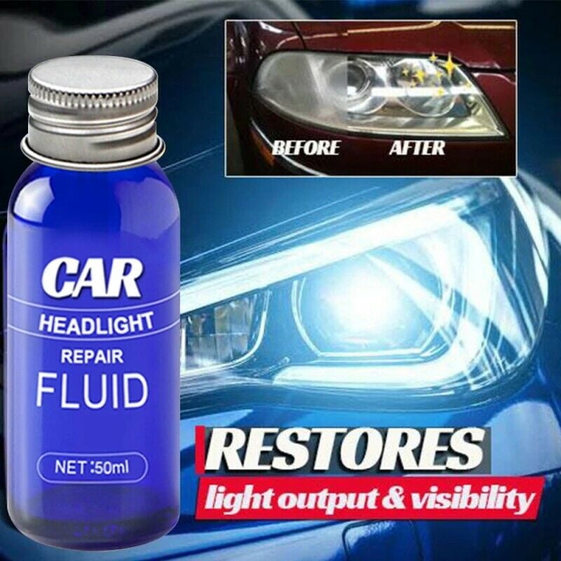 Headlight Lens Restoration System Repair Kit Car Plastic Light Polishing Cleaner 30ml