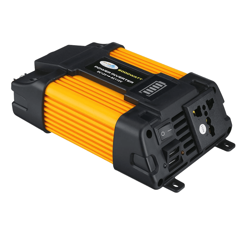 Inverter, DFITO 4000W Peak Car Power Inverter Dc 12V to 110V Ac Converter, with 1 Ac Outlet and 2 USB Car Charger, Camera/ Laptop Car Accessories, for Camping/ Road Trips/ Outdoor Work