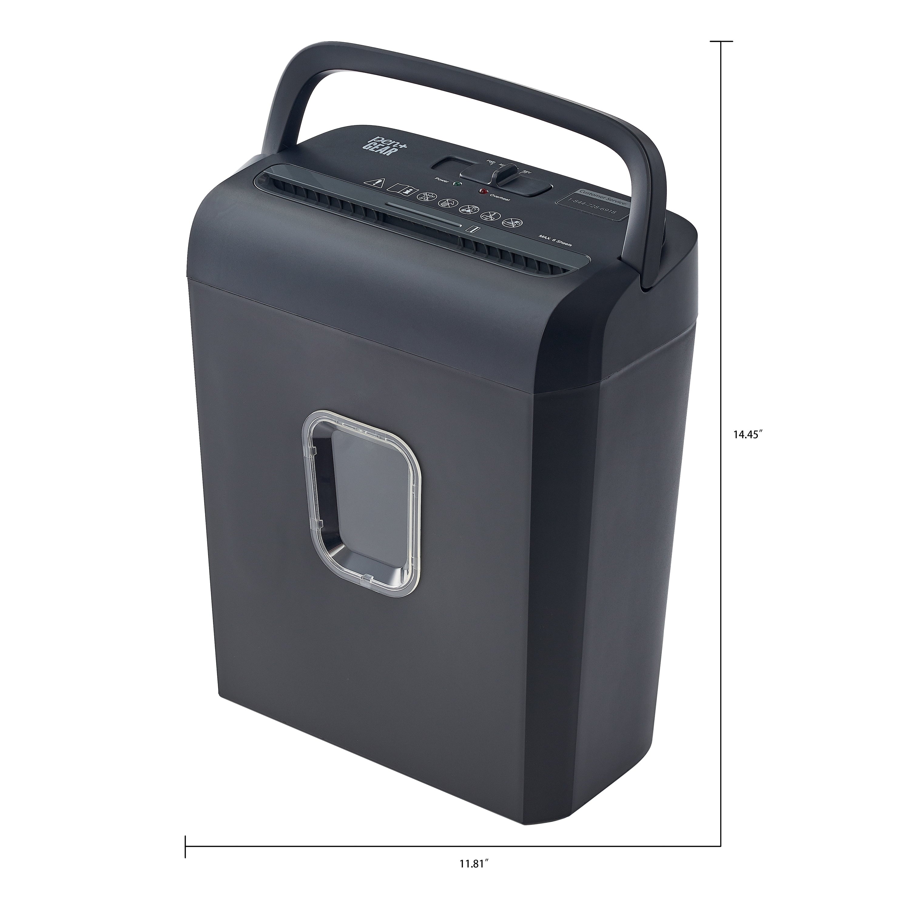 PEN+GEAR Tabletop 6-Sheet Micro-Cut Paper Shredder