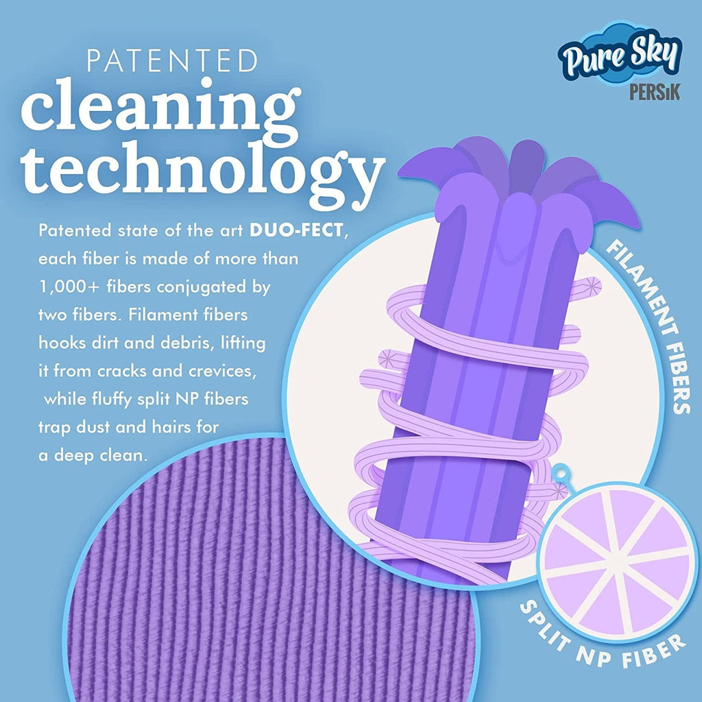 Pure-Sky Car Window Glass Cleaning Cloth - JustAdd Water No Detergents Needed  Streak Free Magic Ultra Microfiber Car Window Cleaner - for Windows, Glass, Mirror and Screen - Leaves no Wiping Marks