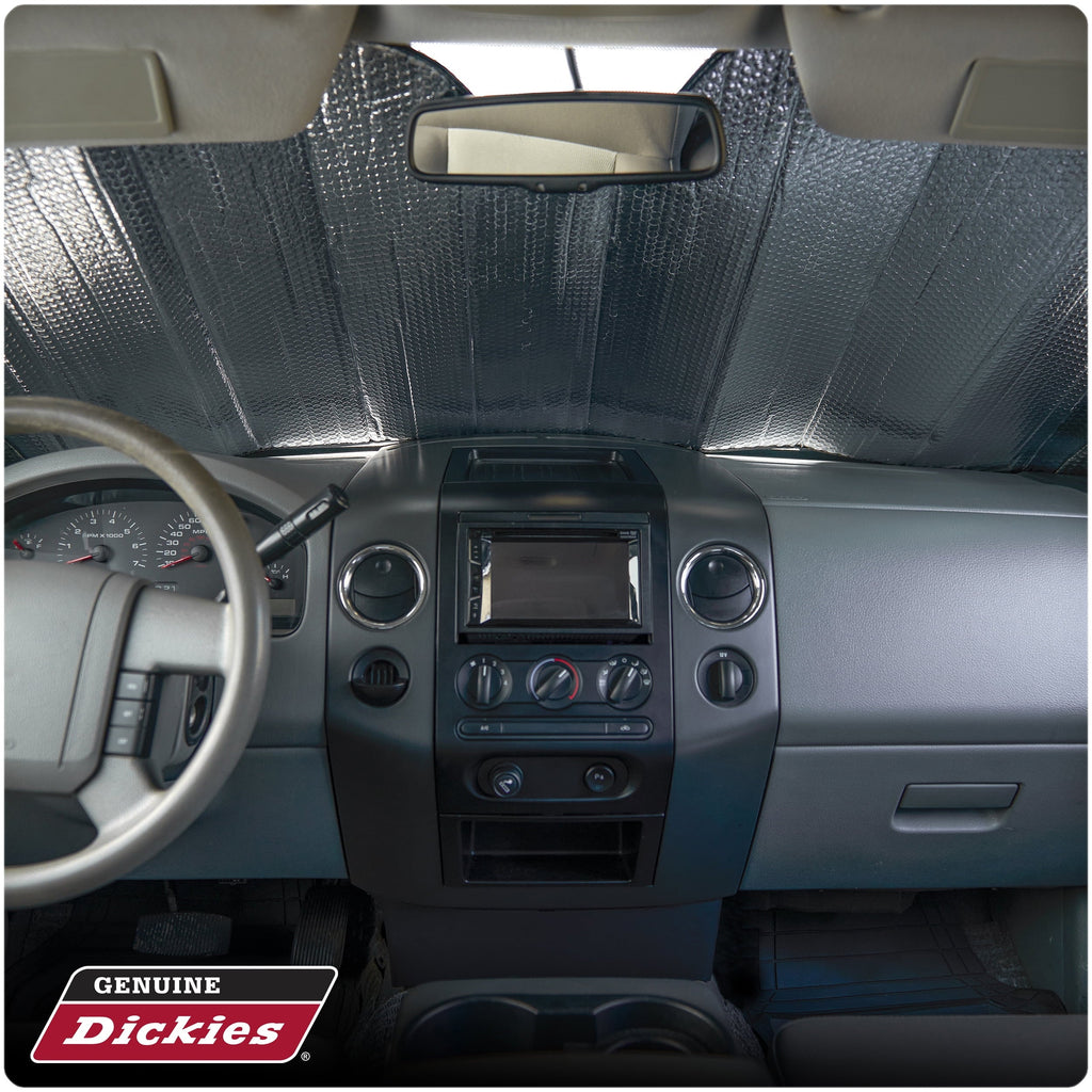 Genuine Dickies Navy Black Accordion Auto Sunshade for Trucks, 41312WDI