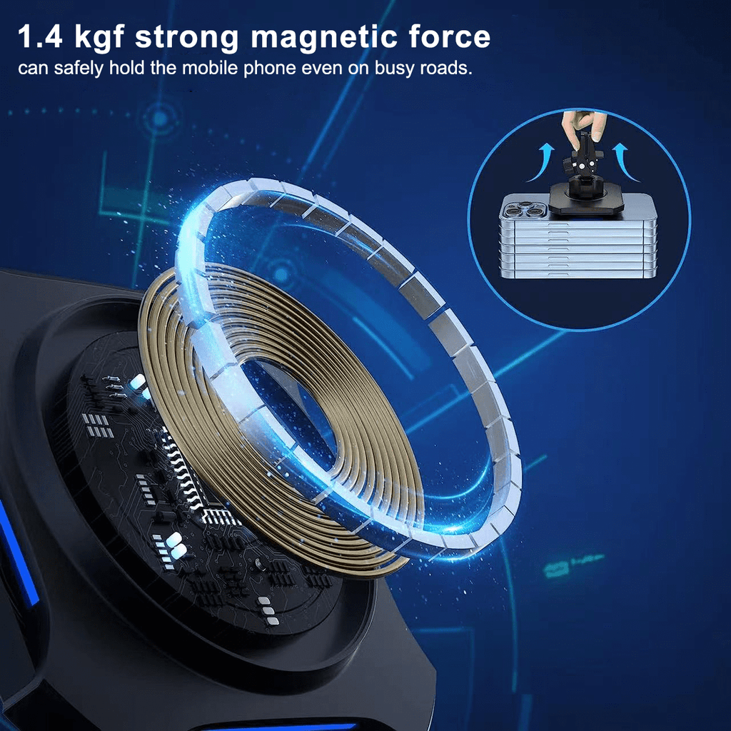 Magnetic Wireless Car Charger Mount: ETEPEHI Car Accessories Mag-safe Charger, Car Phone Holder Mount for iPhone 14/13/12 Pro/Pro Max/Mini, Black