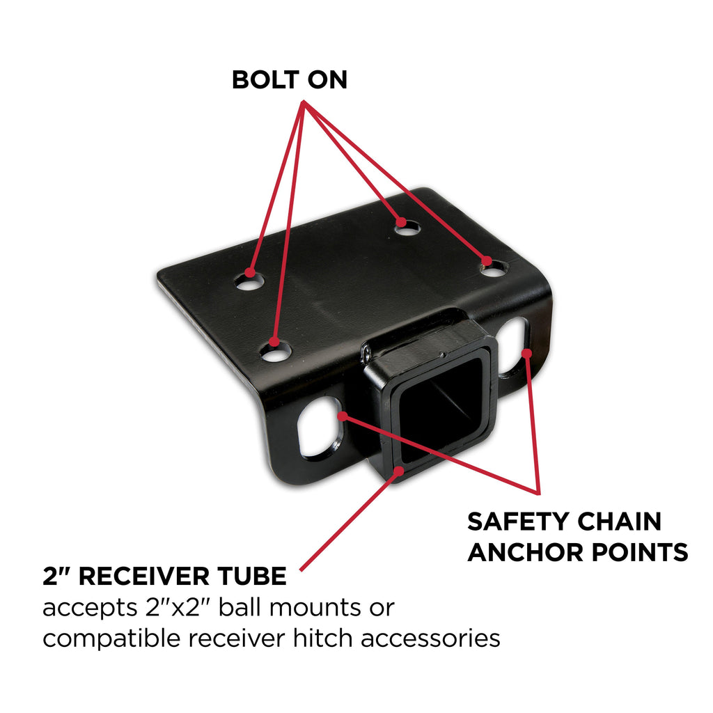 TowSmart 7285 Class II Step Bumper Receiver Hitch 2" Receiver Opening, Black