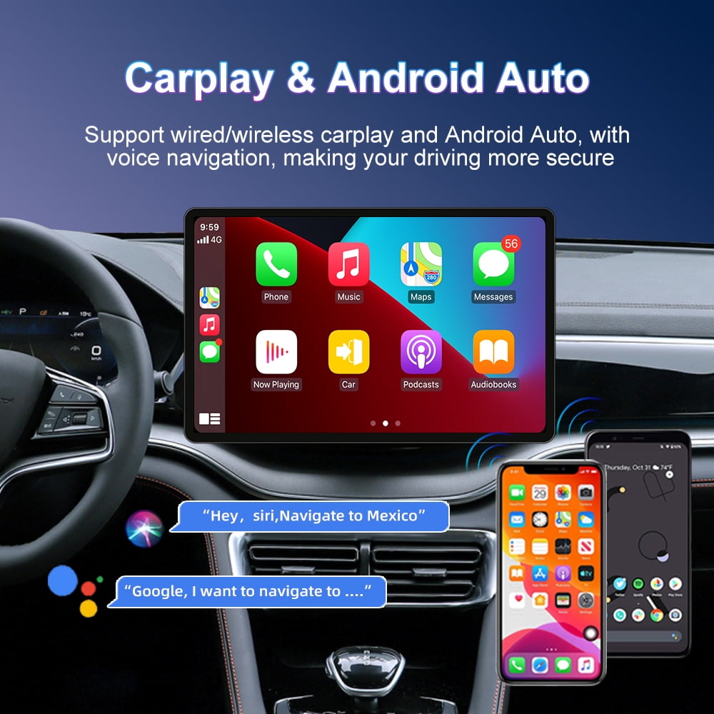 13.3 Inch Car Stereo Radio Android 12 Touch Screen 1DIN Carplay GPS Wifi 2+32G+AHDCAM