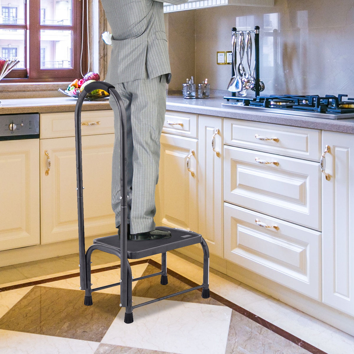 Gymax 330 Lbs Load Capacity Non-Slip Handy Support Step Stool