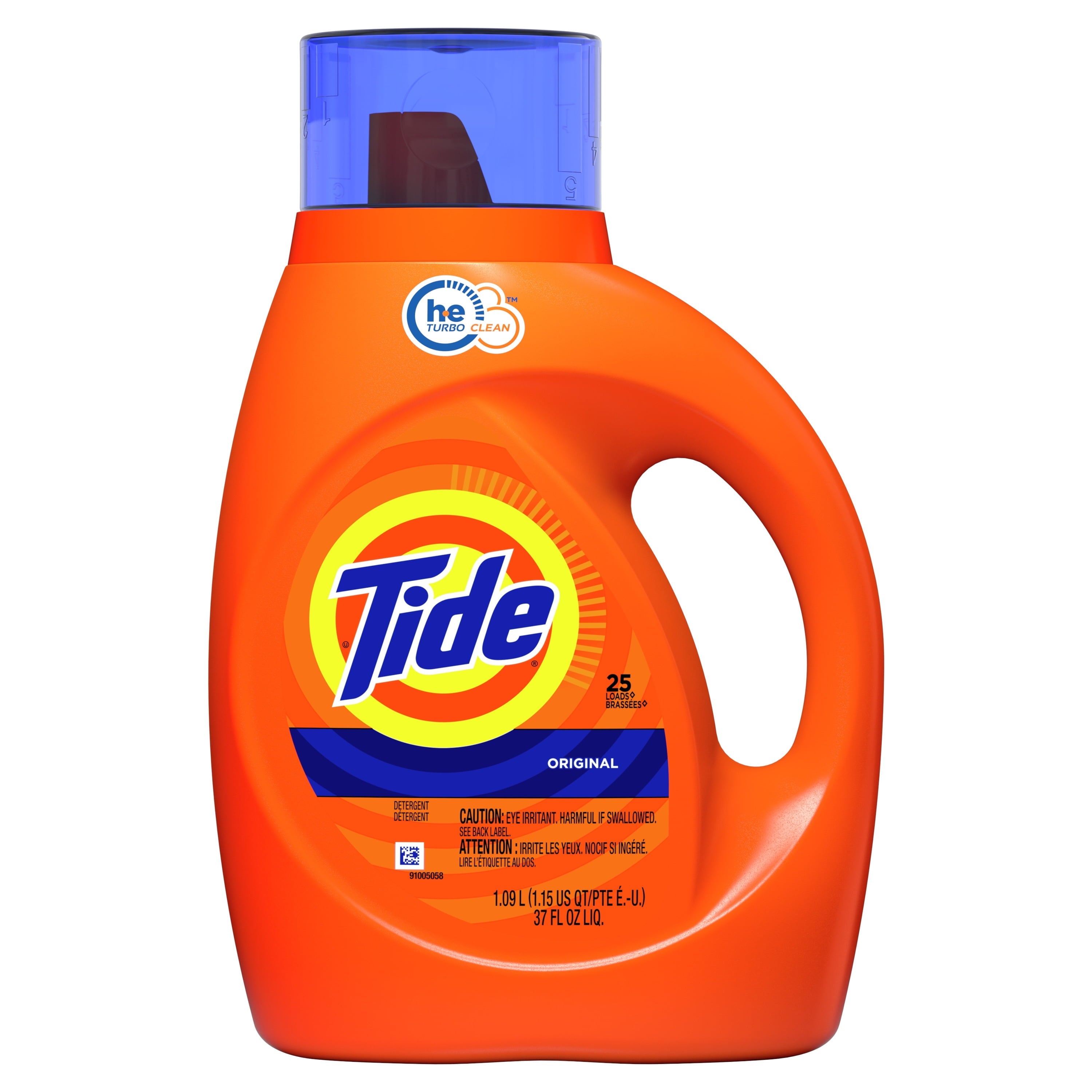 Tide Original HE, 25 Loads Liquid Laundry Detergent, Original, 37 fl oz