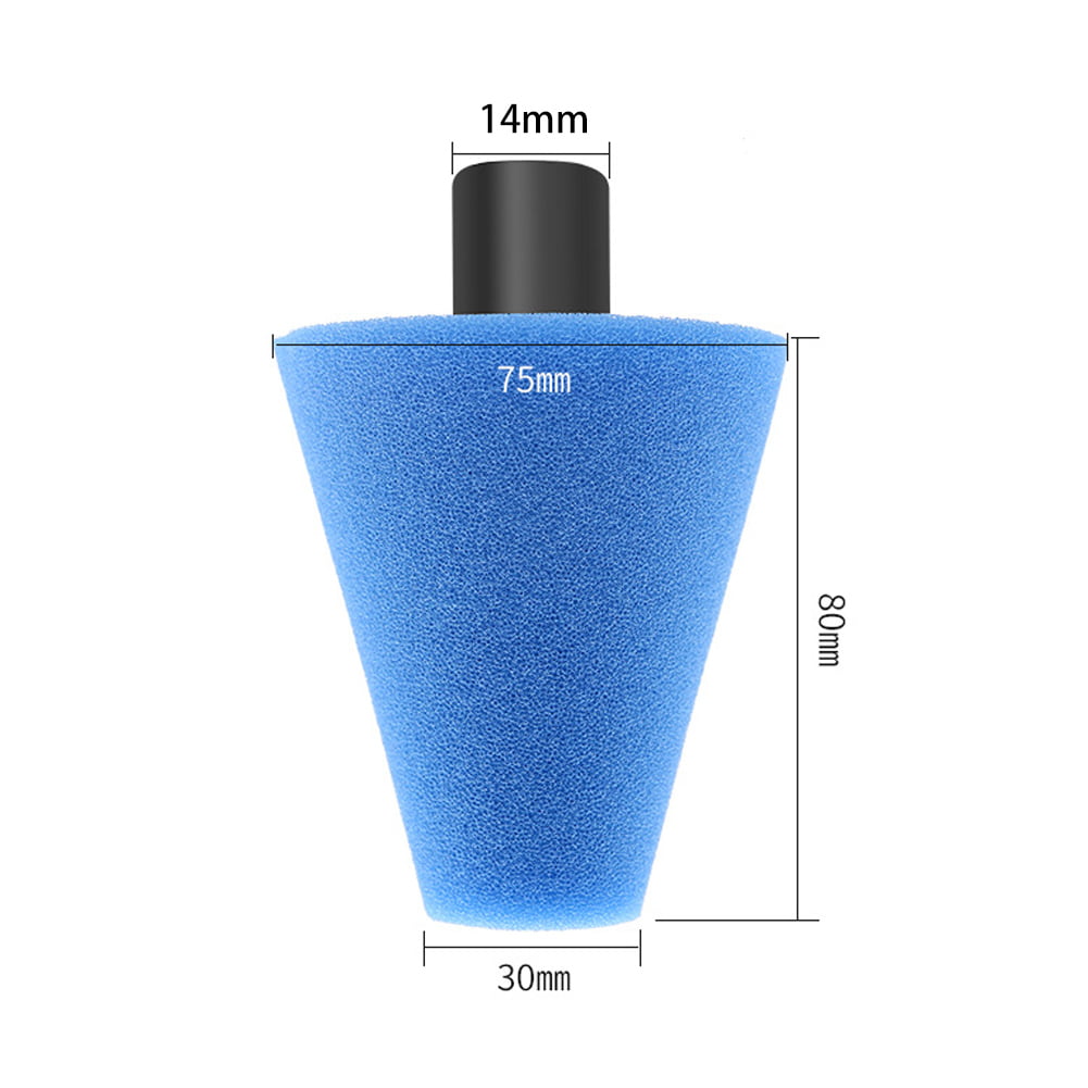 Ludlz Buffing Pads,Polishing Pad Kit, Polishing Wheel for Drill Car Wheel Tire Buffing Shank M14 Thread Polishing Sponge Cone Cleaning Tool