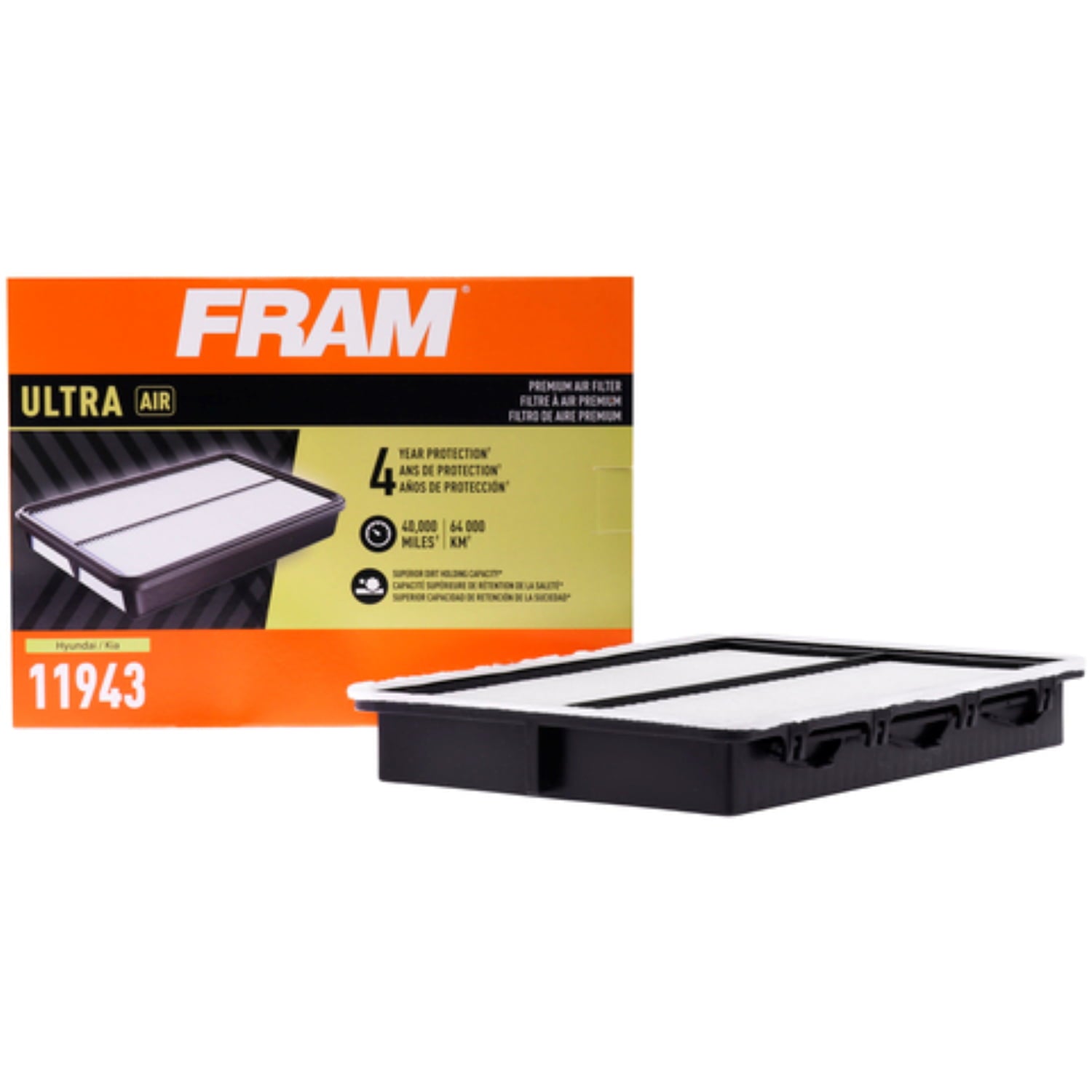 FRAM Ultra Air XGA11943, Premium Engine Air Filter, Replacement Filter for Select Hyundai and Kia Vehicles Fits select: 2020-2023 KIA TELLURIDE, 2019-2020 HYUNDAI SANTA FE