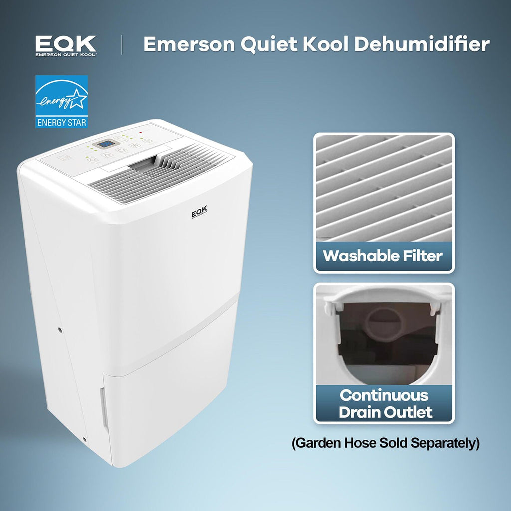 Emerson Quiet Kool 50 Pint Dehumidifier for Rooms Above 80% Humidity