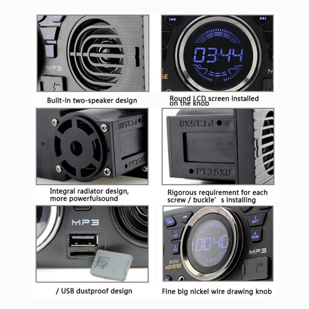 PolarLander Single one Din car Stereo Car Audio Auto radio FM USB SD AUX IN built-in 2 speakers Bluetooth Car Stereos Radios MP3 player
