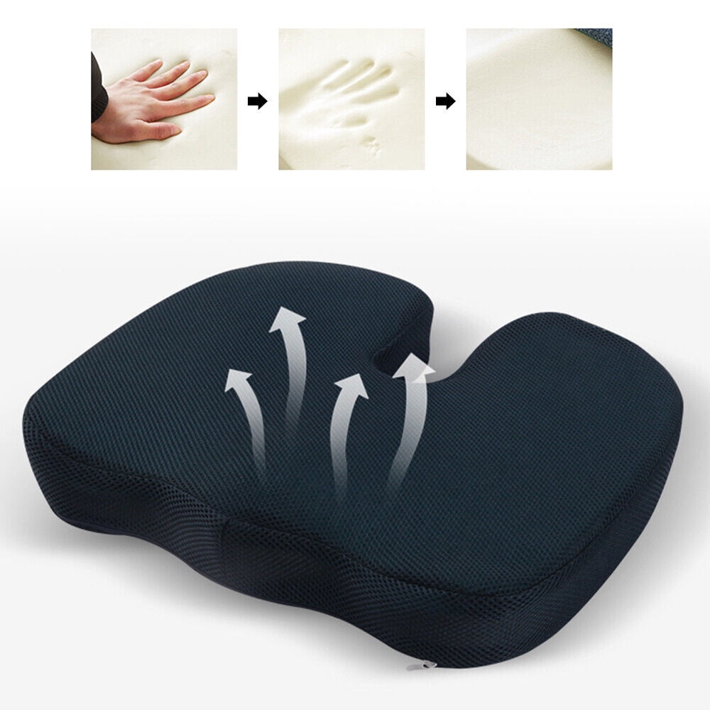 Cool Seat Cushion Gel Memory Foam Chair, Non-Slip Orthopedic Pain Relief Pillow, Soft Seat Cushion for Office Chair Car Pad