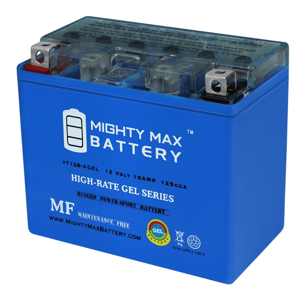 YT12B-4 GEL 12V 10Ah Battery for Yamaha XVS650 V-Star All 650cc 98-14