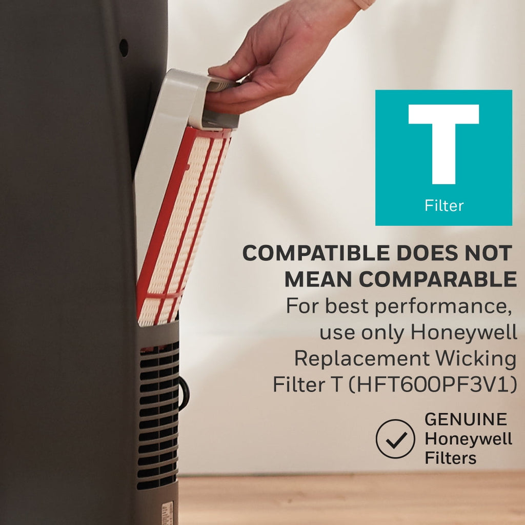 Honeywell 1.7 gal 500 sq ft Top Fill Cool Moisture Tower Humidifier with Humidistat Black, HEV615B
