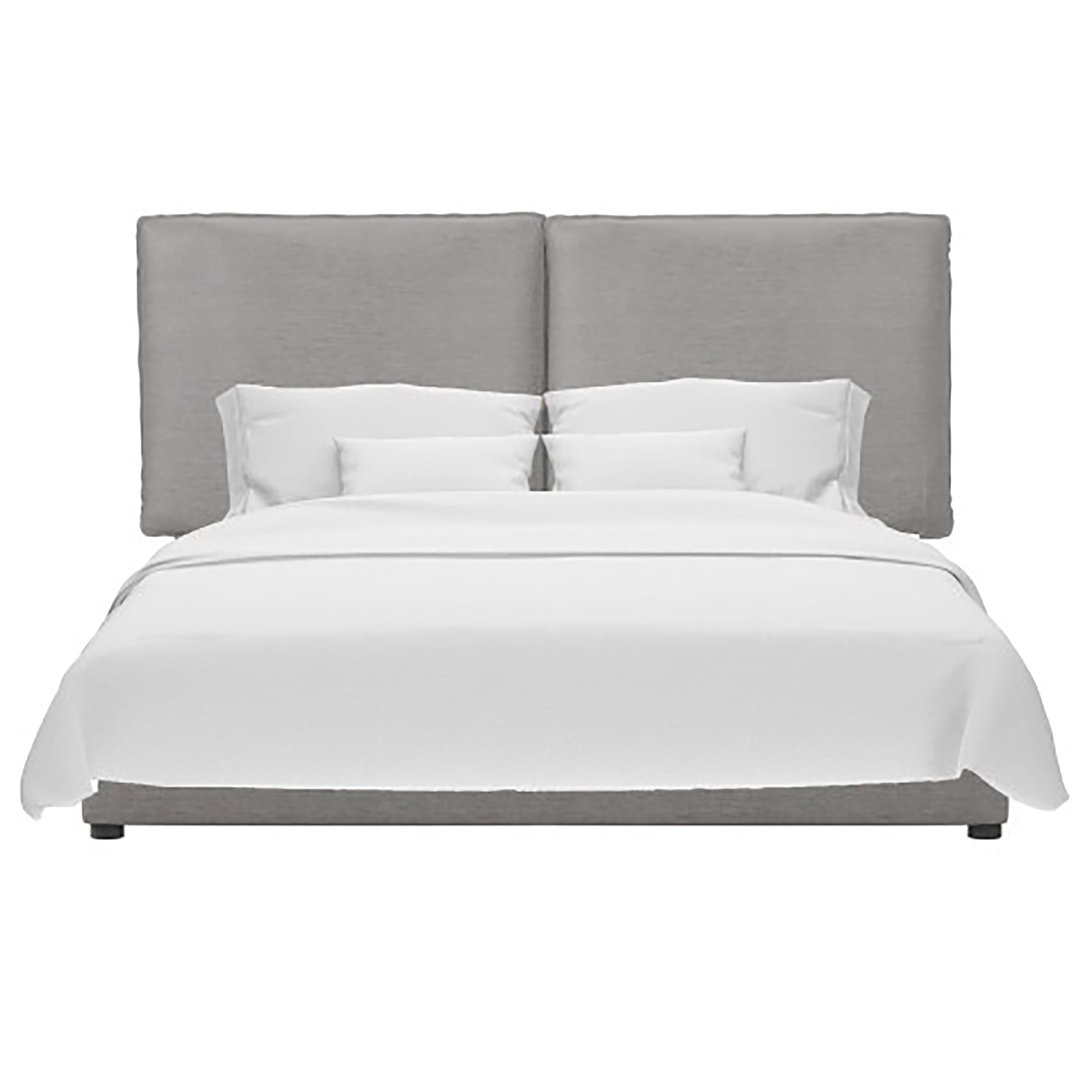 Hillsdale Arden Upholstered Pillow Queen Platform Bed, Nature Gray
