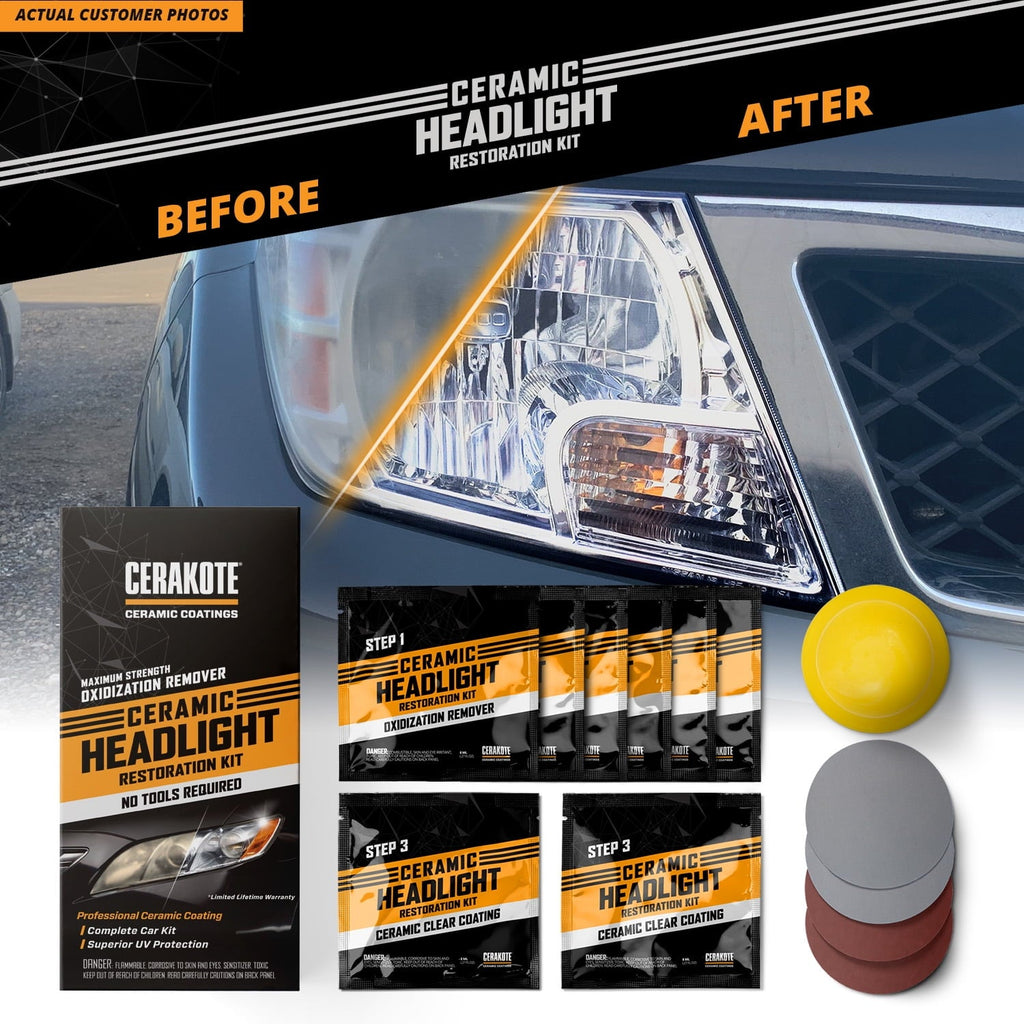 CERAKOTE® Ceramic Headlight Restoration Kit - Maximum Strength Oxidation Remover