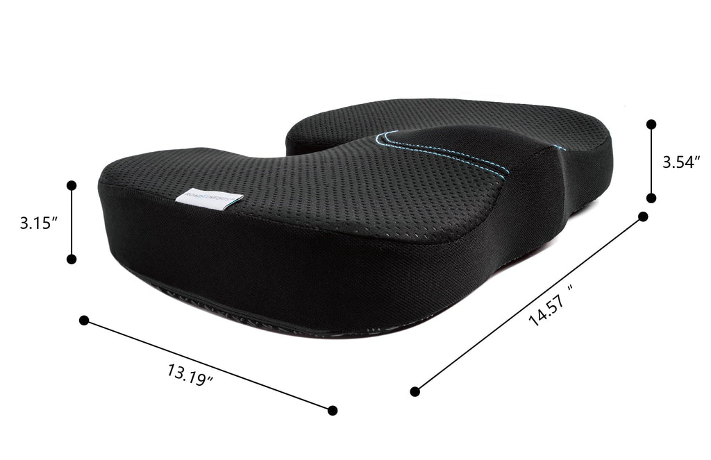 Auto Drive Seat Cushion Natural Latex Black Universal Fit, 1 Piece