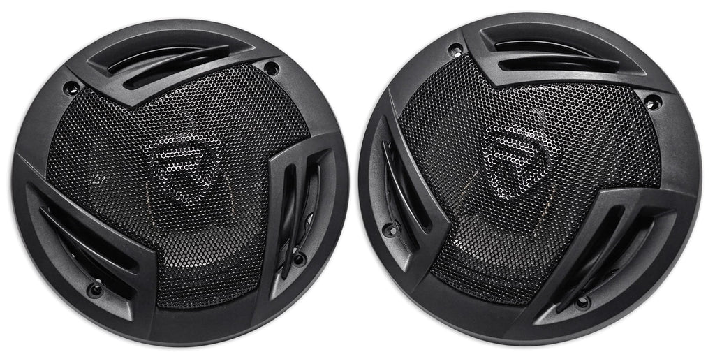 Pair Rockville RV65.2C 6.5" Component Speakers+6.5" Coaxial+4-Ch Amplifier+Wires