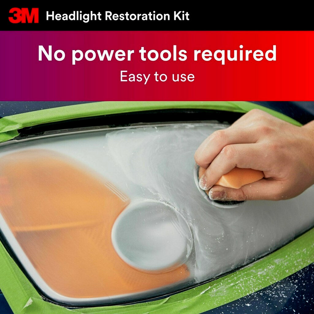 3M Automotive Headlight Restoration Kit, Restore and Protect, Clear, 1 Pack