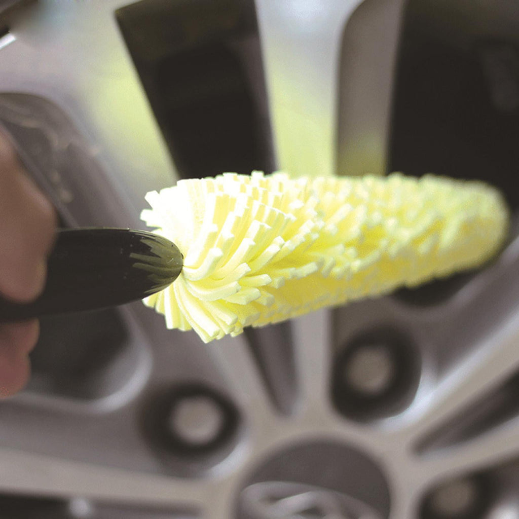 Car Wheel Tire Rim Brush, Rim Scrubber Supplies Cleaner Car Wash Equipment Cleaning Tools Duster Car Accessories for SUV Car Motorcycle