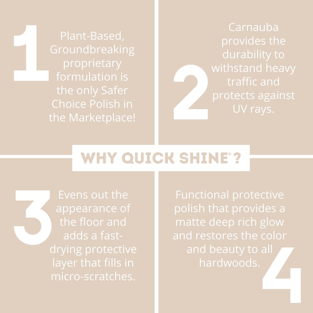 Quick Shine Liquid High Traffic Hardwood Floor Luster, 27 fl. oz., Household Floor Cleaner & Polish