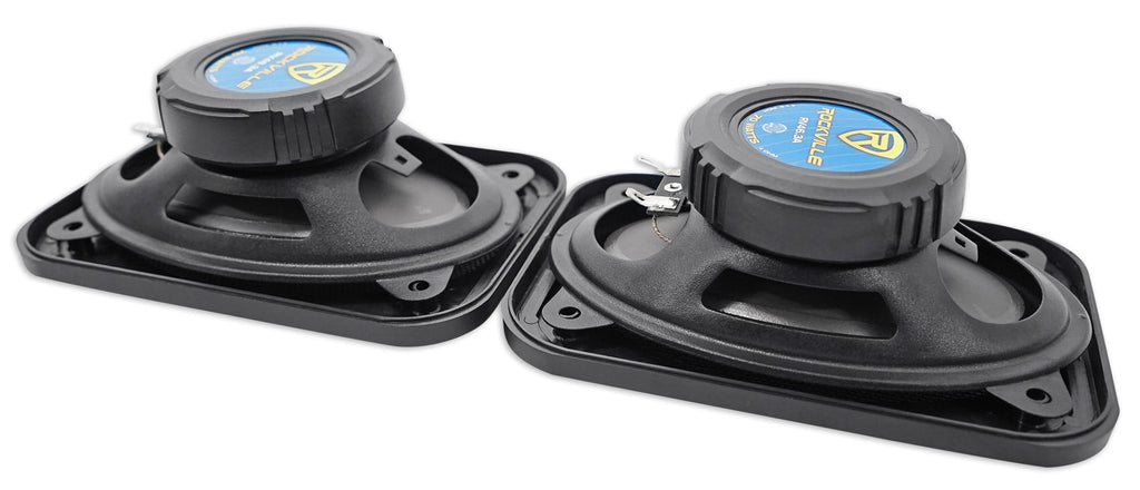 (4) Rockville RV46.3A 4x6" 3-Way Car Speakers 1000 Watts/140 Watts RMS CEA Rated