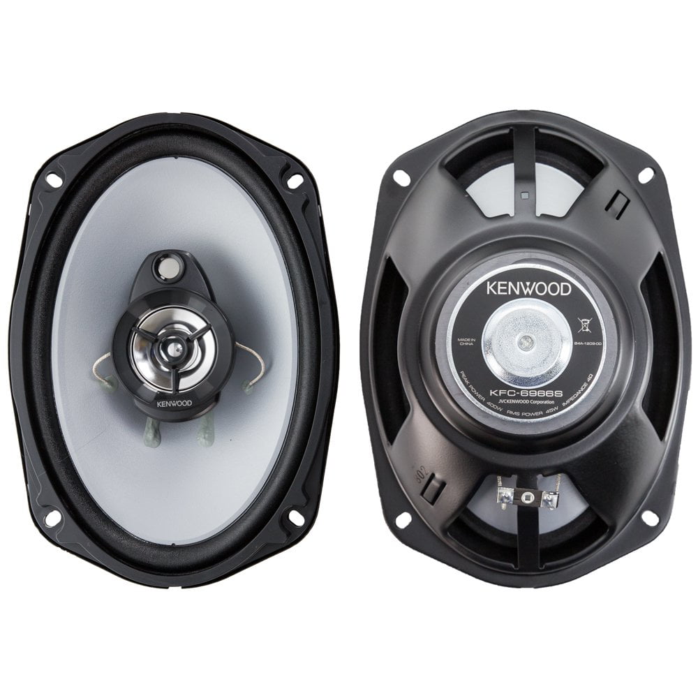 Kenwood 6" x 9" 400W 3-Way Car Audio Flush Mount Coaxial Stereo Speakers, Pair