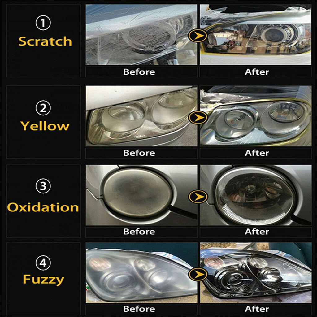 Headlight Restoration Kit Car Lamp Lens Cleaning Restoration Repair Set