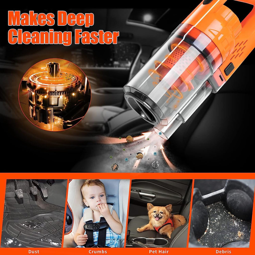 Vioview Ultimate Car Cleaning Kit, 17Pcs Car Interior Detailing Kit with High Power Car Vacuum Cleaner, Detailing Brush Set, Windshield Cleaner, Complete Car Cleaning Supplies for Deep Cleaning