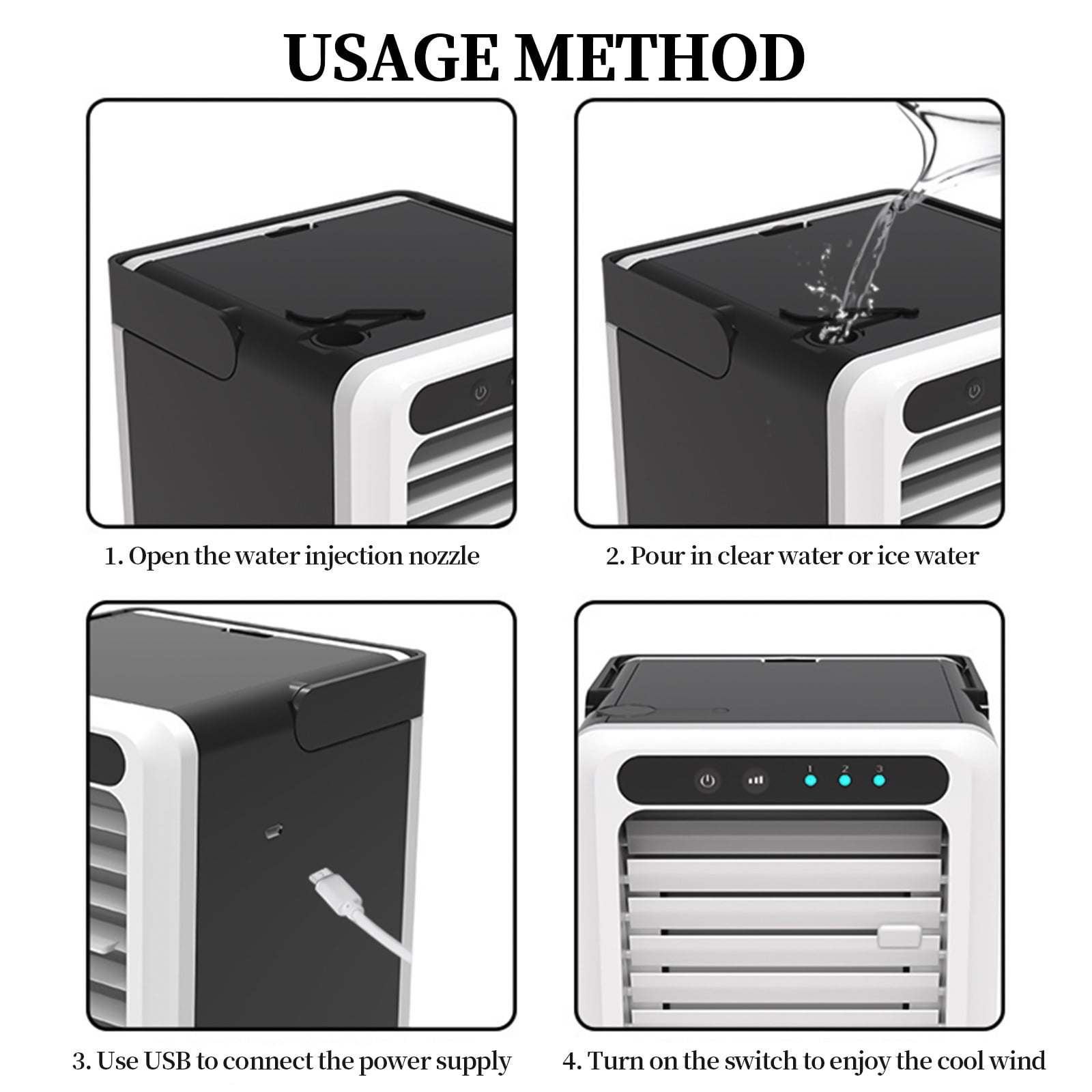 Vikakiooze 2023 Promotion on sale, Portable Air Conditioner, Evaporative Air Cooler In 3 Speed, U/AC Air Persol Conditioner For Home Office, Bedroom