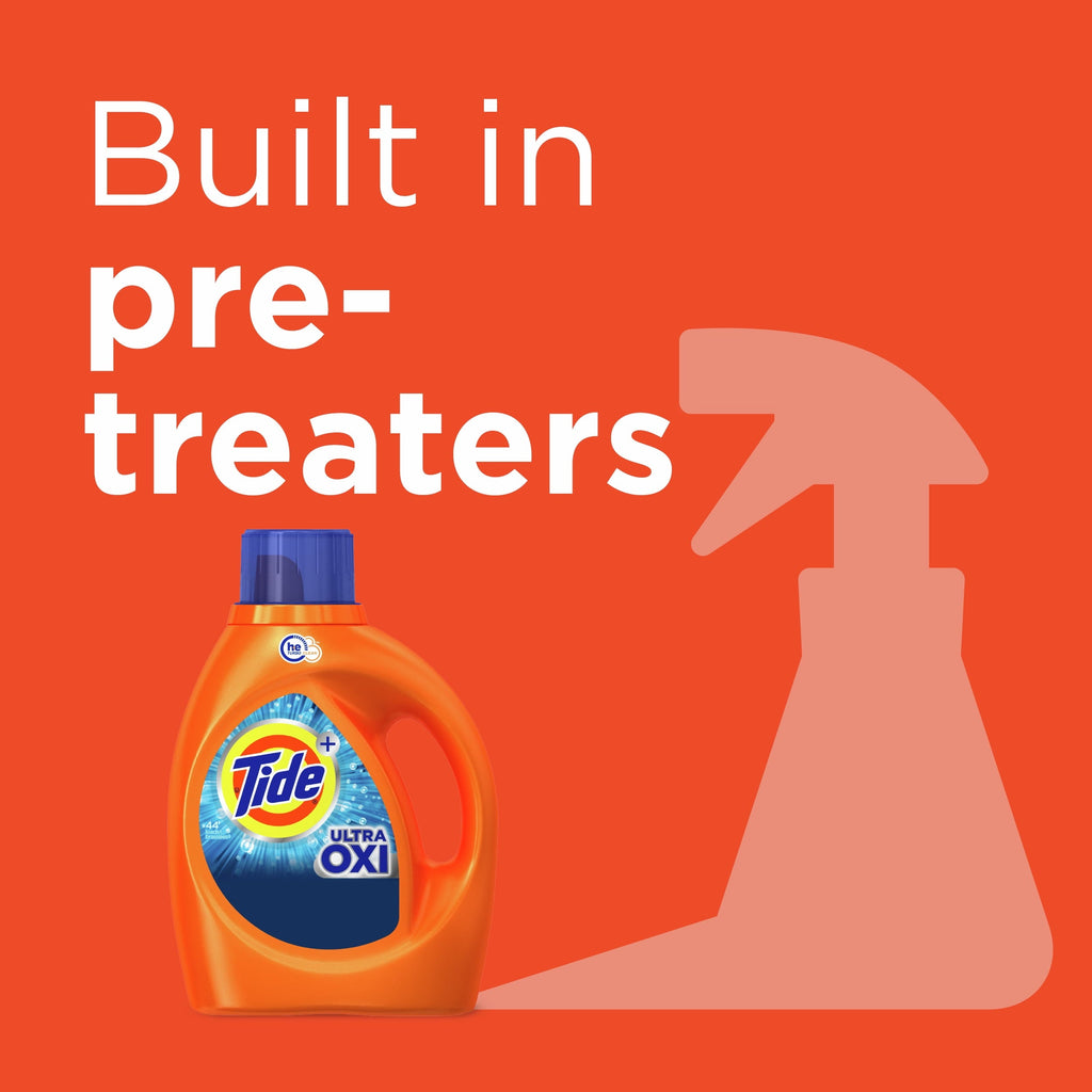 Tide Plus Ultra Oxi HE, 59 Loads Liquid Laundry Detergent, 92 fl oz