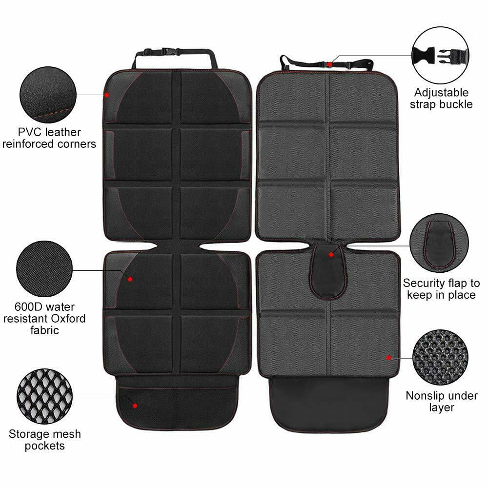 Car Seat Protector Cover Padded Thick Waterproof Back Seat Organizer Mat
