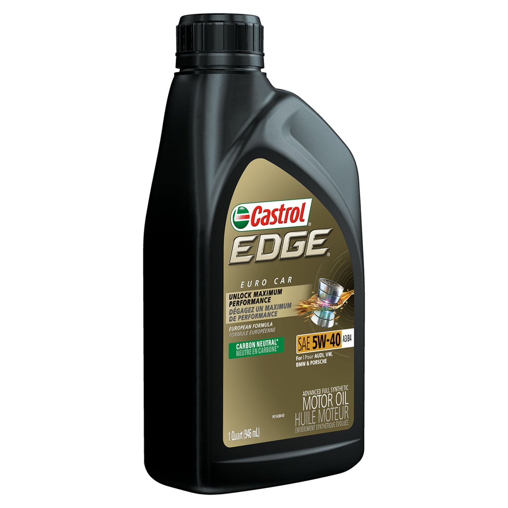 Castrol EDGE Euro 5W-40 A3/B4 Advanced Full Synthetic Motor Oil, 1 Quart