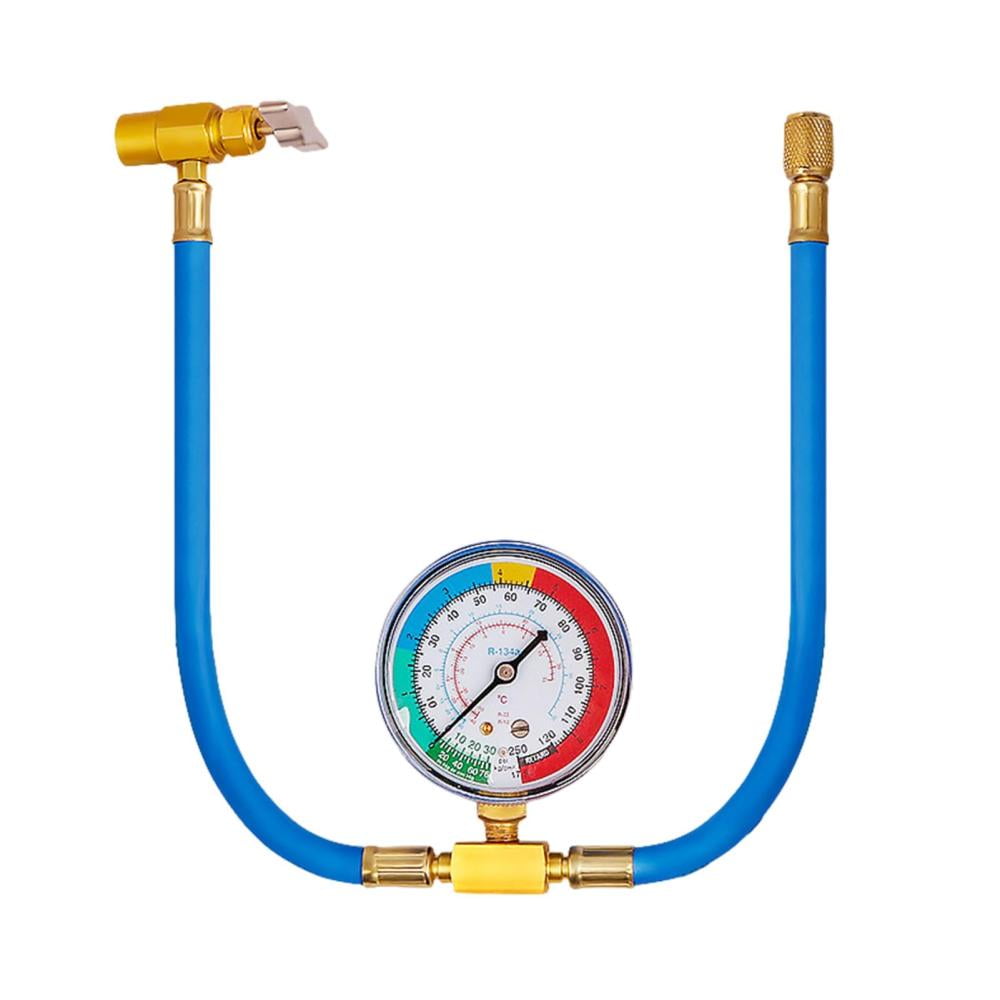 Car AC Refrigerant Refill Kit|AC Gauge Set Air Conditioner Refrigerant Filling Tool|Reusable Refrigerant Charge Hose A/C Charging Tool for Cars Trucks