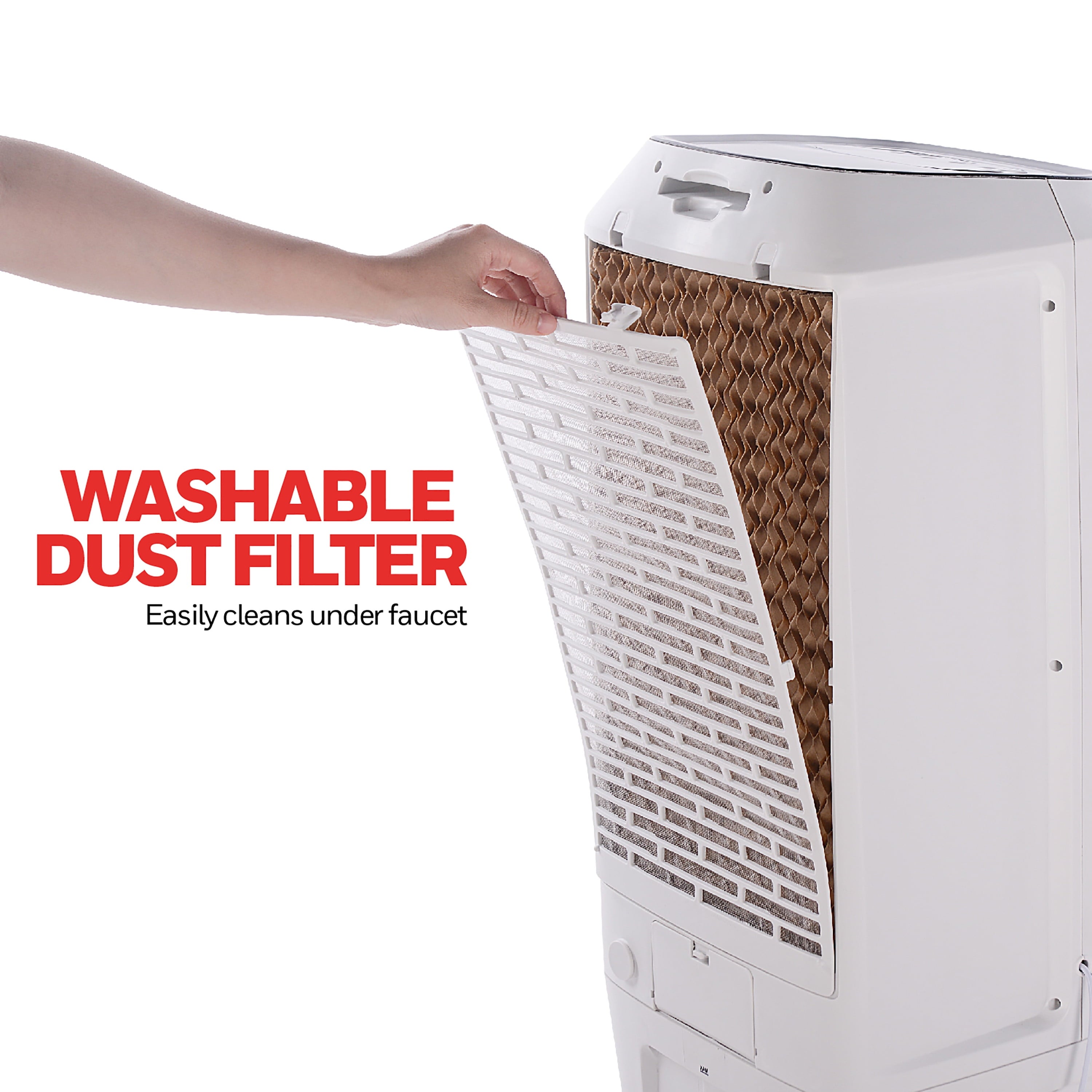 Honeywell Quiet, Low Energy, Compact Spot Fan & Humidifier, White Indoor Portable Evaporative Cooler