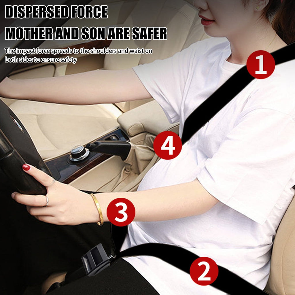 Toorise Pregnant Seat Belt with Adjustable Elastic Strap Bump Strap Adjuster to Protect Unborn Baby Maternity Belt Avoid Compression Pregnant Seat Belt for Mother Belly
