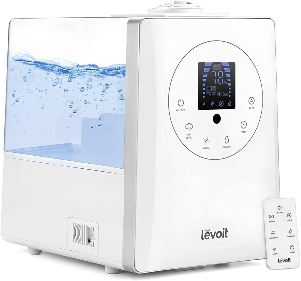 Levoit 6L 753 sq ft Warm and Cool Mist Humidifier, Vaporizer, White