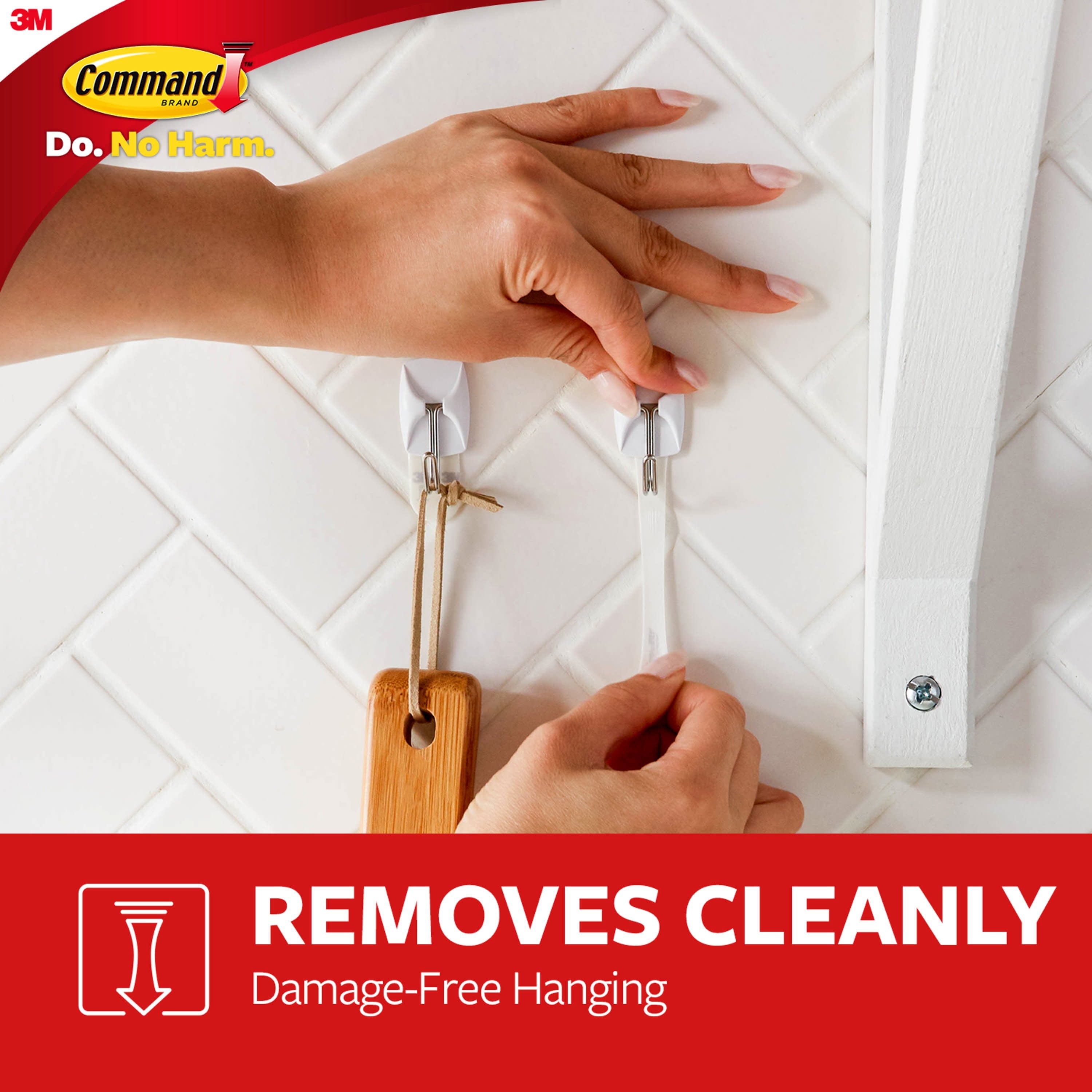 Command Small Wire Toggle Hooks, White, Damage Free Christmas Organizer, 22 Hooks