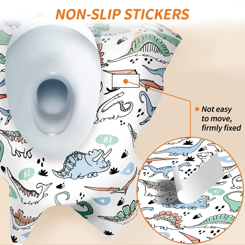 YIHATA Disposable Toilet Seat Covers - 20 Pack - Waterproof, Ideal for Kids and Adults – Extra Large, Individually Wrapped for Travel, Toddlers Potty Training in Public Restrooms (Dinosaurs)