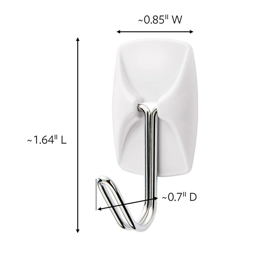 Command Small Wire Toggle Hooks, White, Damage Free Christmas Organizer, 22 Hooks