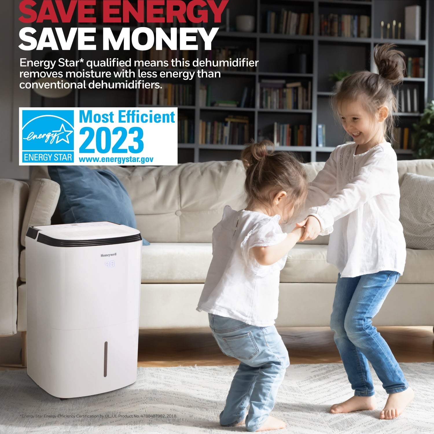 Honeywell 30 Pint Energy Star Dehumidifier with Washable Filter