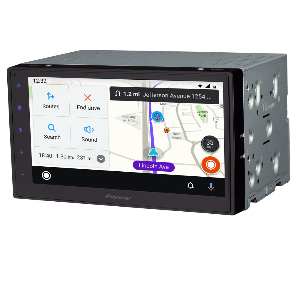 Pioneer DMH-160BT Car Play/Android Auto Digital Media Receiver with 6.8" Touchscreen and Bluetooth,Double Din, Backup Camera Ready