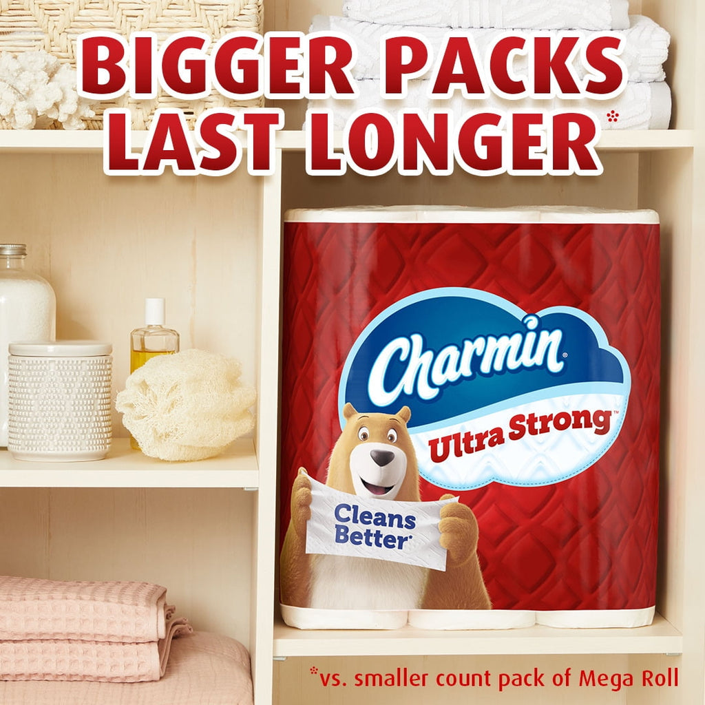 Charmin Ultra Strong Toilet Paper Mega Roll, 242 Sheets per Roll, 30 Count