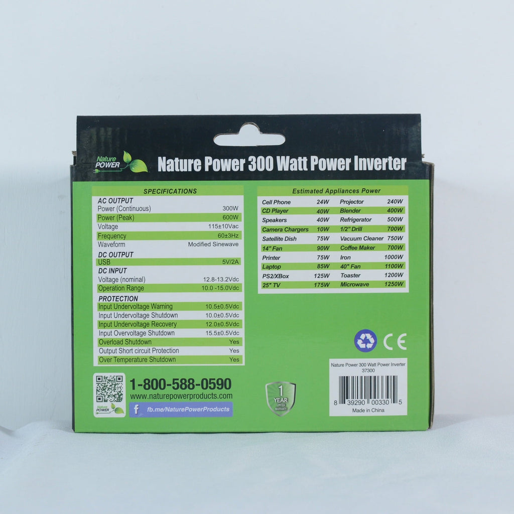Nature Power (37300) 300 Watt Power Inverter