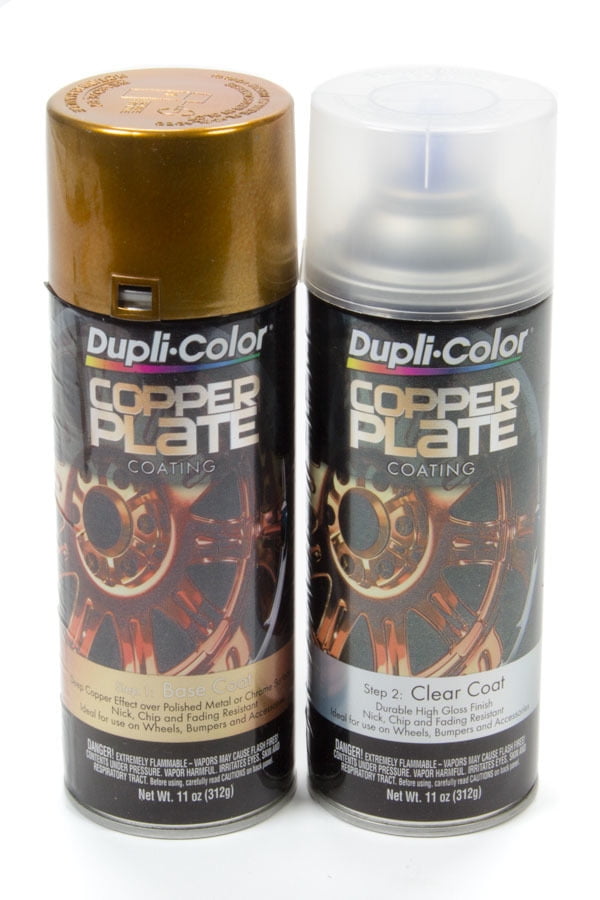 Dupli-Color Paint CK100 Dupli-Color Copper Plate Coating; Copper/Clear; 2 Cans; 11 oz. each Aerosol Can; 22 oz. Total;