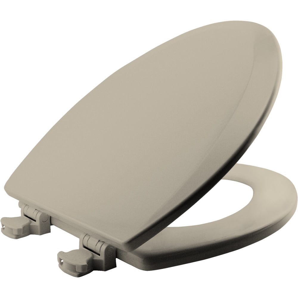 Bemis Elongated Enameled Wood Toilet Seat in White with Easy•Clean? Hinge