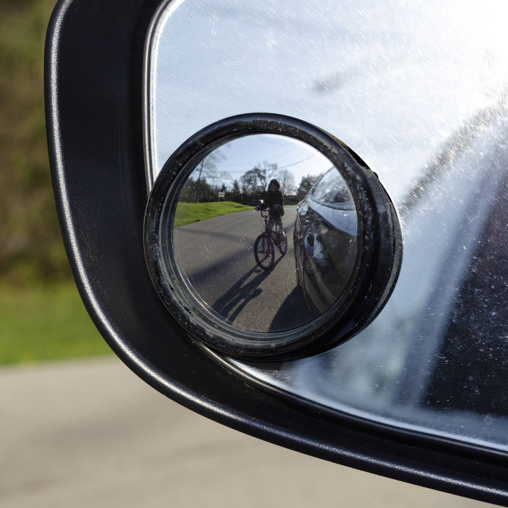 Auto Drive Small Blind Spot Mirrors Pack of 2, Universal Fit Black, 71130WDI