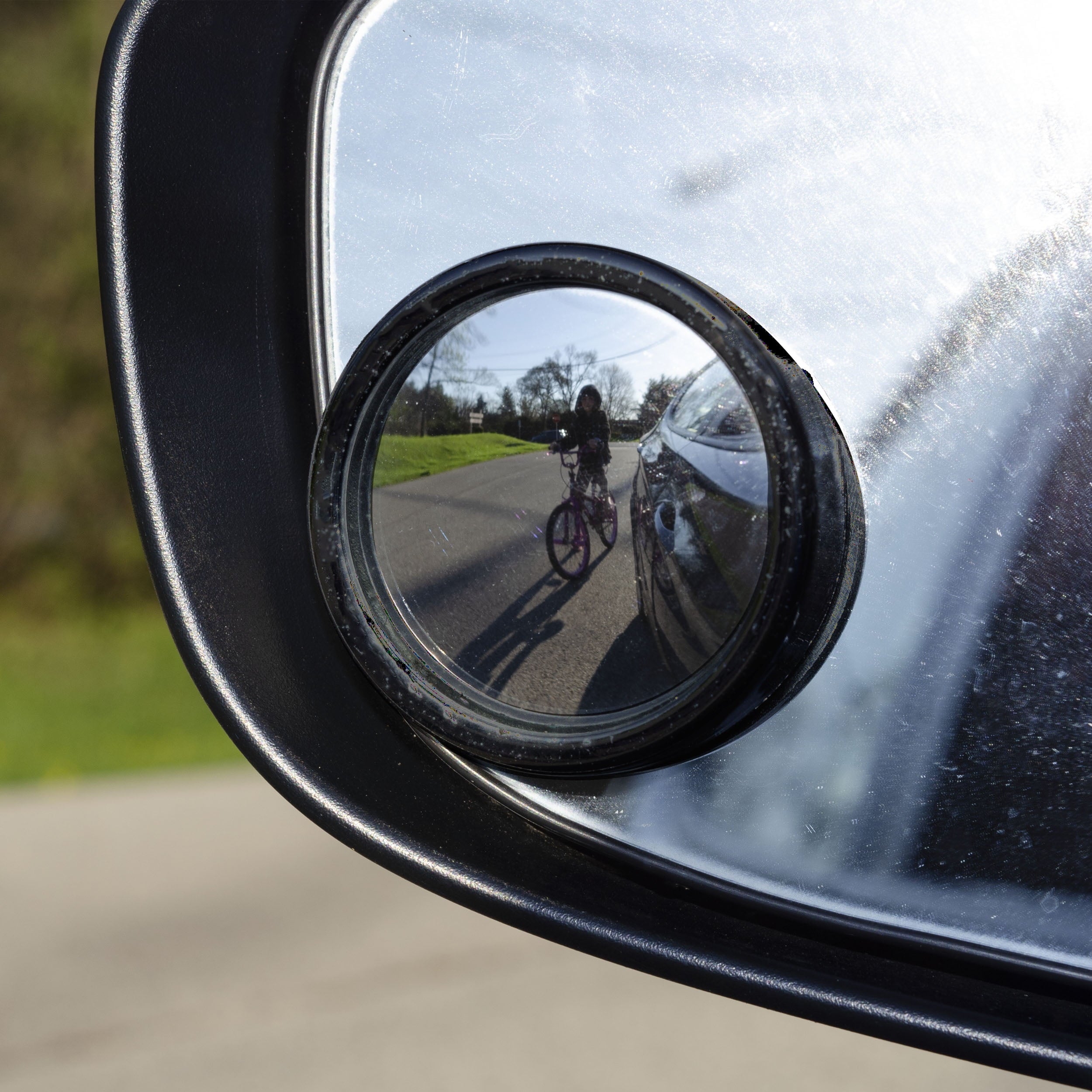 Auto Drive Small Blind Spot Mirrors Pack of 2, Universal Fit Black, 71130WDI