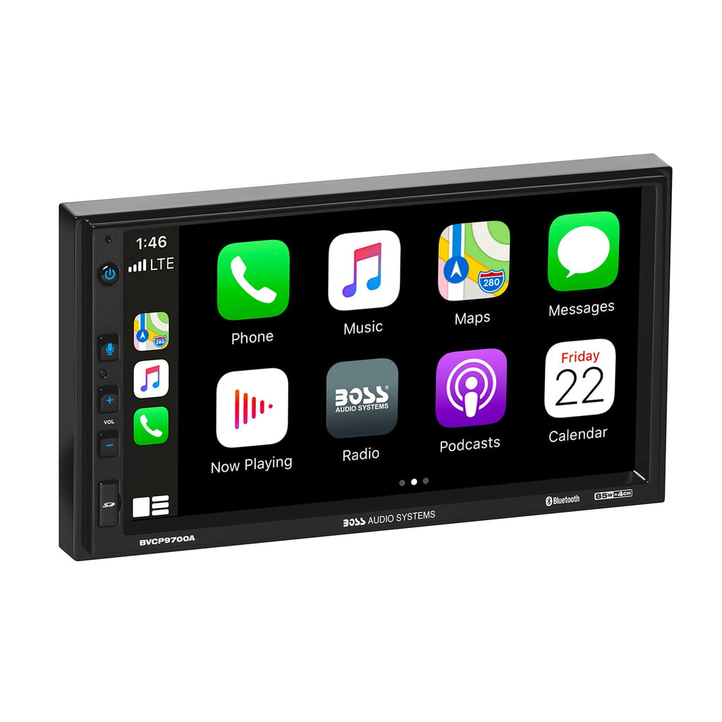 Restored Premium BOSS Audio Systems BVCP9700A Car Audio Stereo System Apple CarPlay, Android Auto, 7 inch Double Din, Touchscreen, Bluetooth Audio and Calling Head Unit, Radio Receiver (Refurbished)