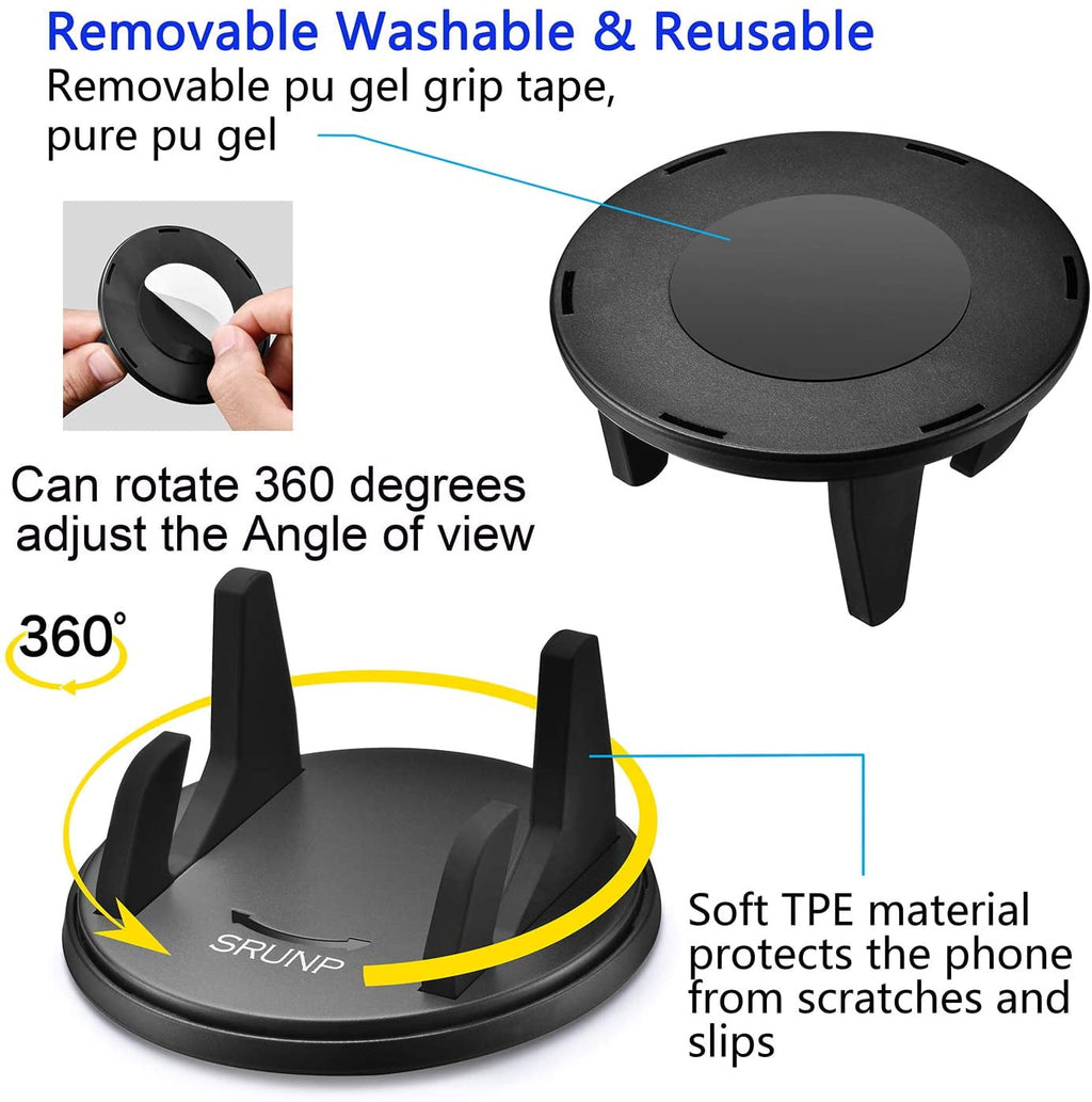 Tzgsonp Dashboard Phone Holder for Car Vertical Horizontal 360°Rotate Car Phone Mount Compatible iPhone 12 13 Pro Max Samsung Android Smartphones and More