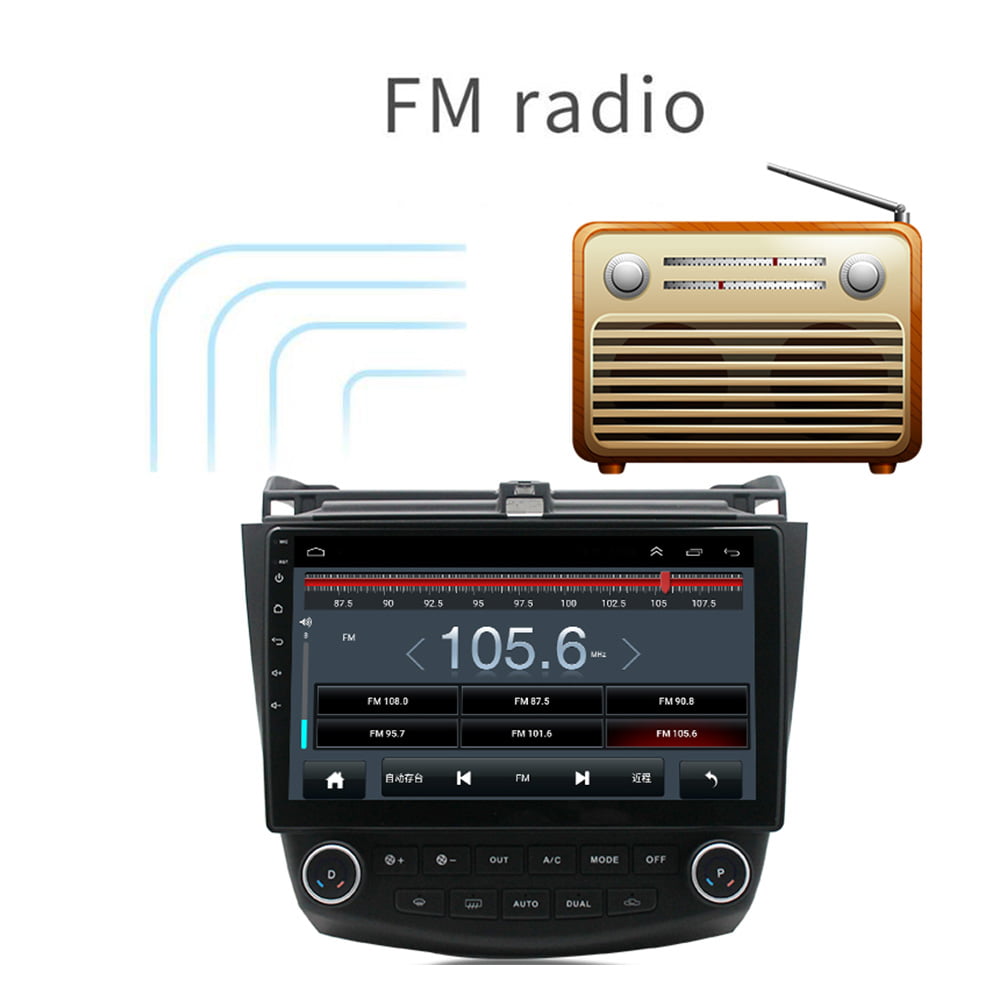Jahy2Tech For Honda Accord 2003-2007 10.1" Android 9.1 Stereo Car Radio GPS MP5 Player USA